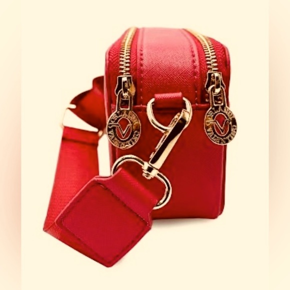 Orlando Valentino Red Leather Studded Bag, NWT - Picture 5 of 10